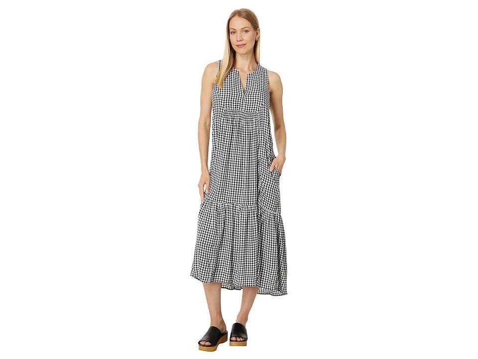 Womens Drapey Sleeveless Gingham Dress Product Image