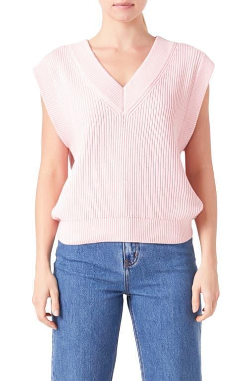 Womens V-neck Knit Sweater Vest Product Image