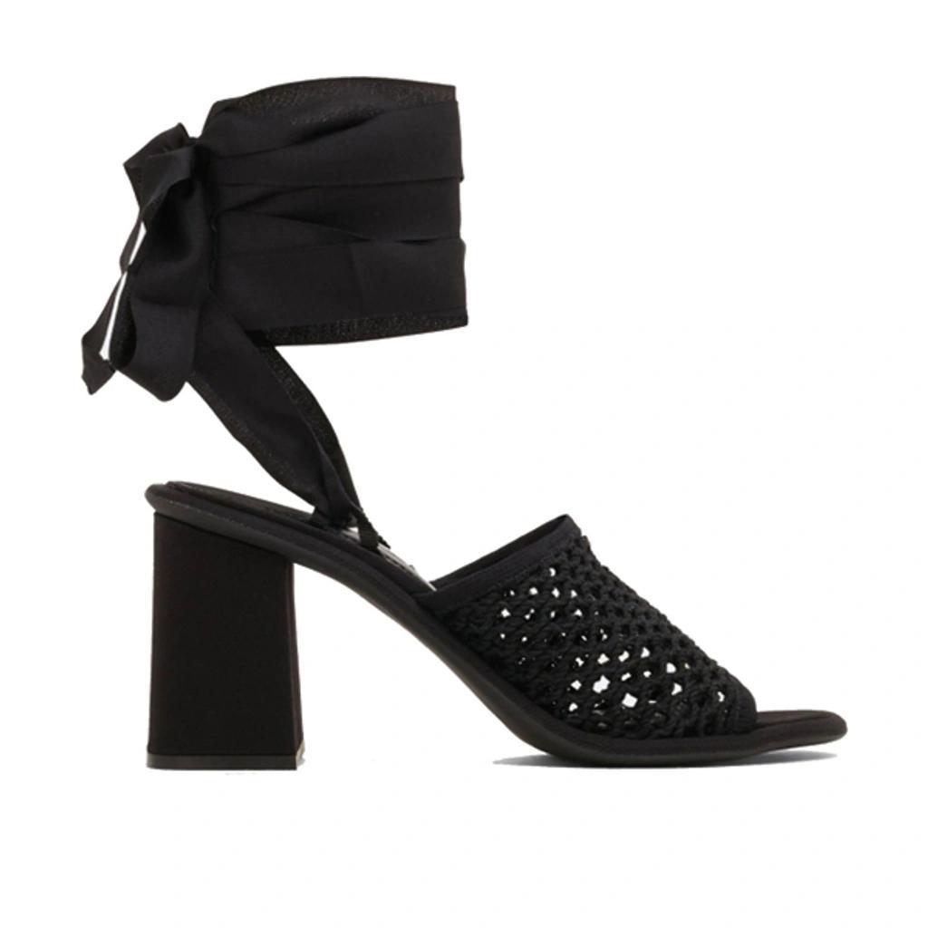 Macrame Sandals In Black Product Image