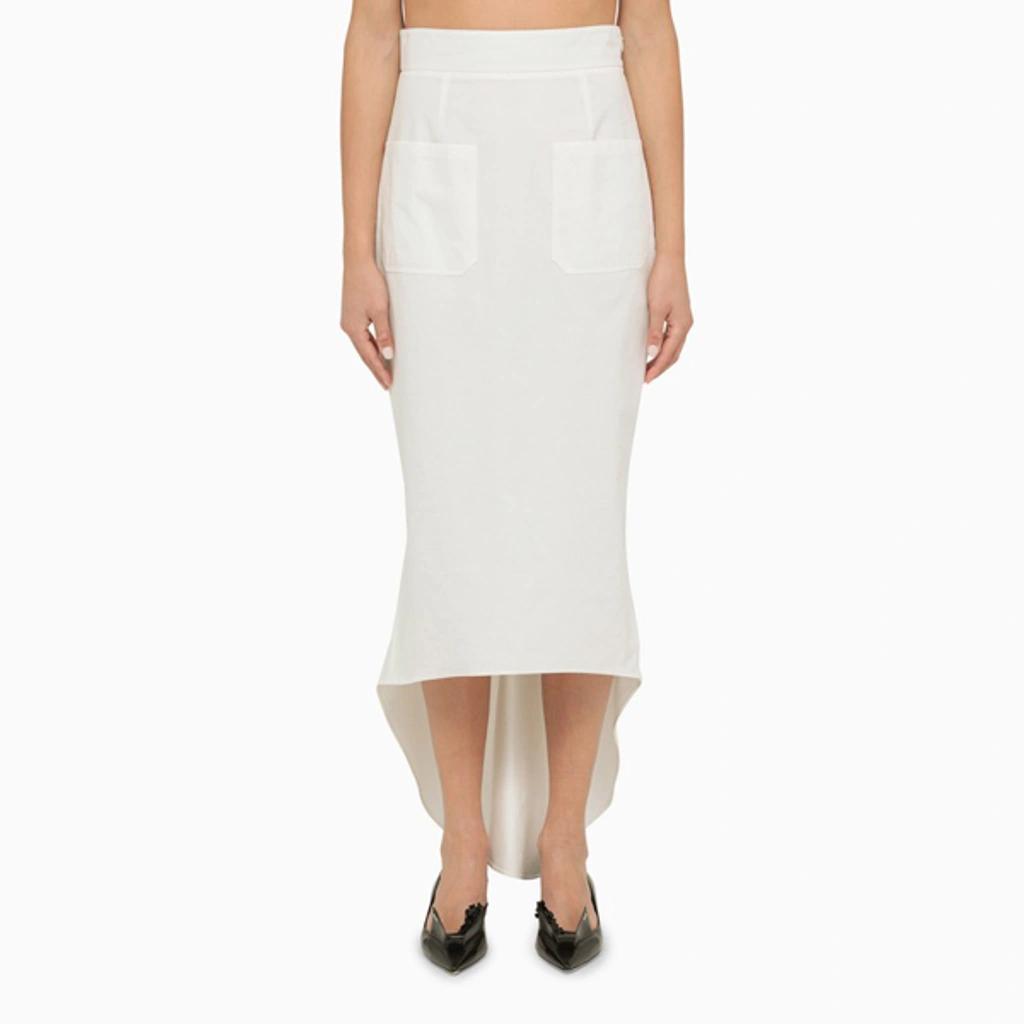 Midi With Pockets In White Product Image