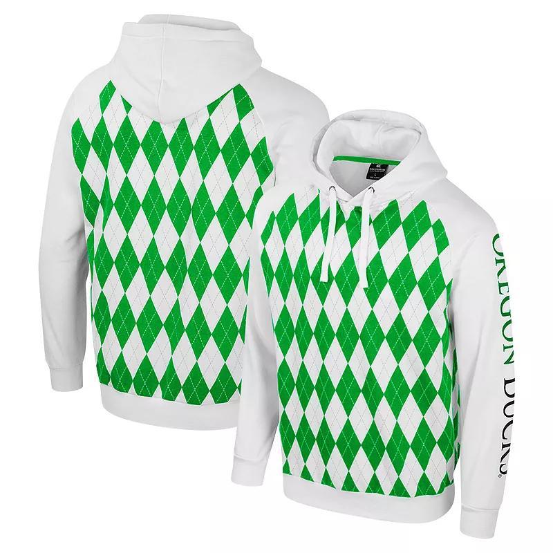 Mens Colosseum Oregon Ducks The Dealio Raglan Pullover Hoodie Product Image