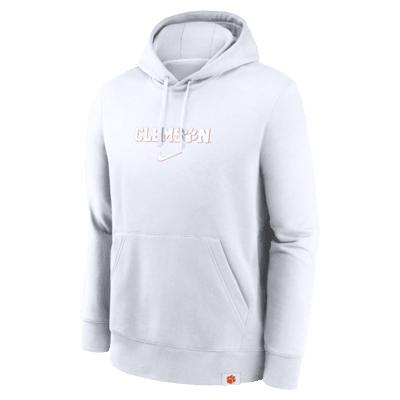 Clemson Tigers Statement Wordmark Lockup Heavyweight Men's Nike College Pullover Hoodie Product Image