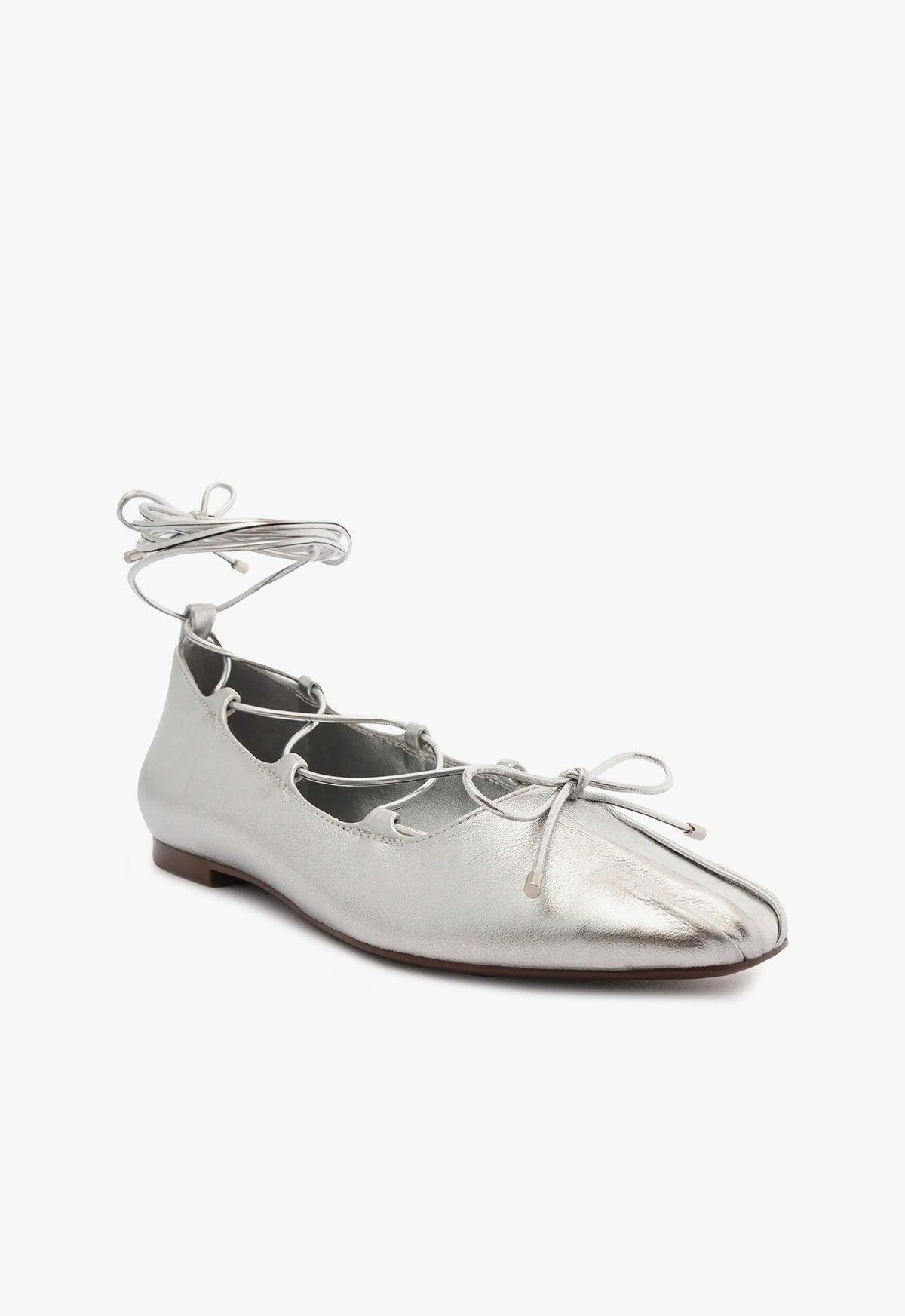 Arissa Lace Up Leather Flat Female Product Image