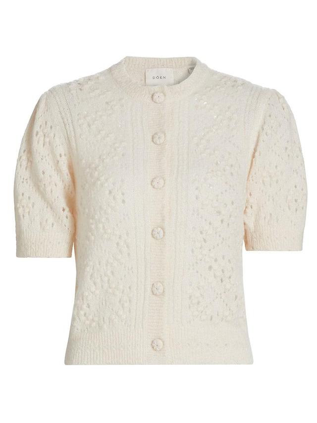 Womens Mirabelle Alpaca-Blend Short-Sleeve Cardigan Product Image