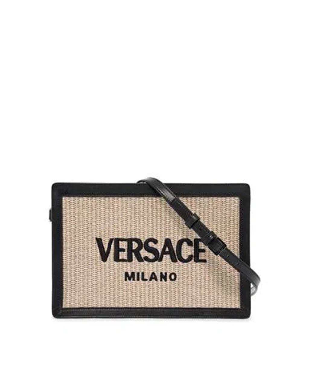 VERSACE Shoulder Bag White Size - Calfskin Product Image