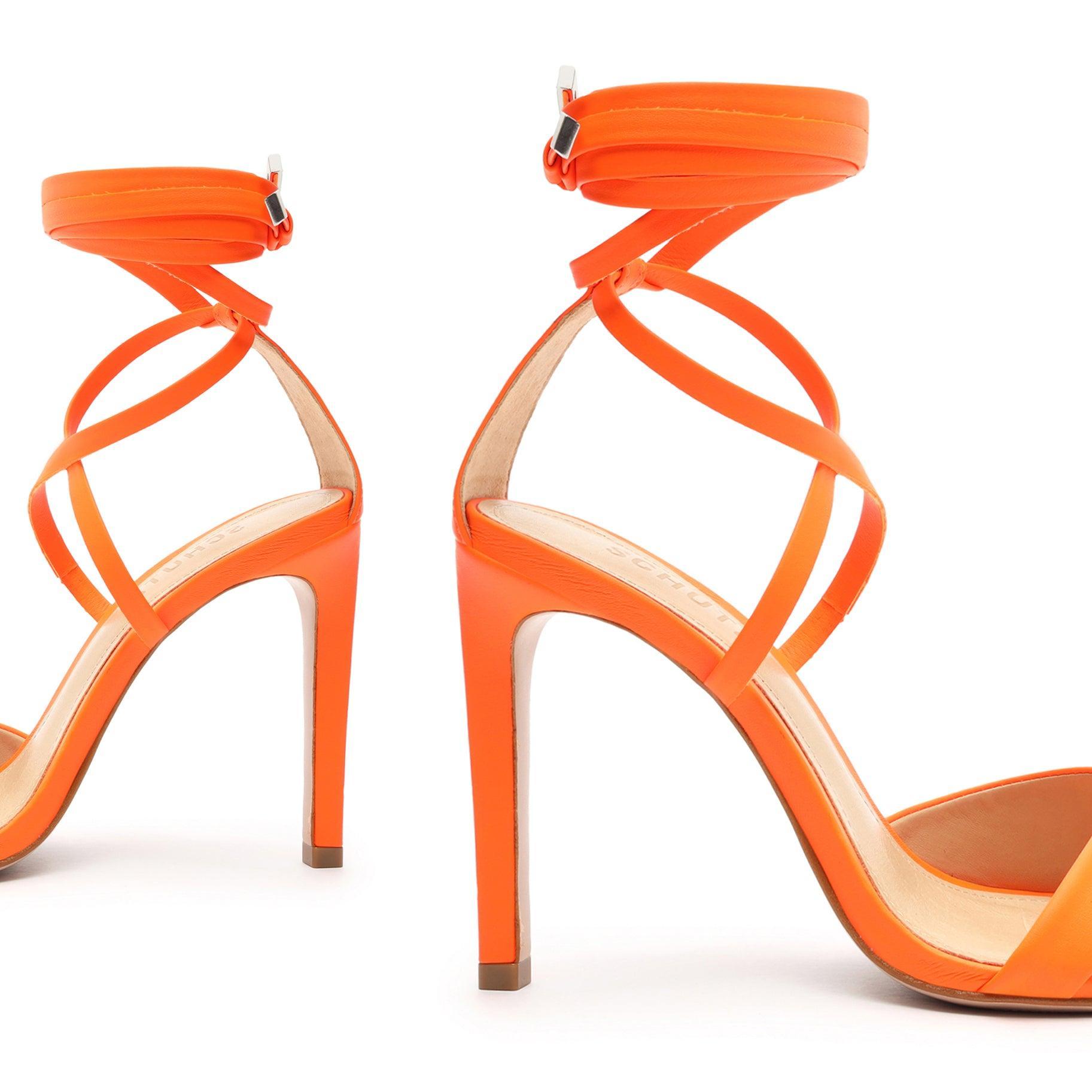 Open Stock Bryce Sandal - 5 Orange Leather Product Image