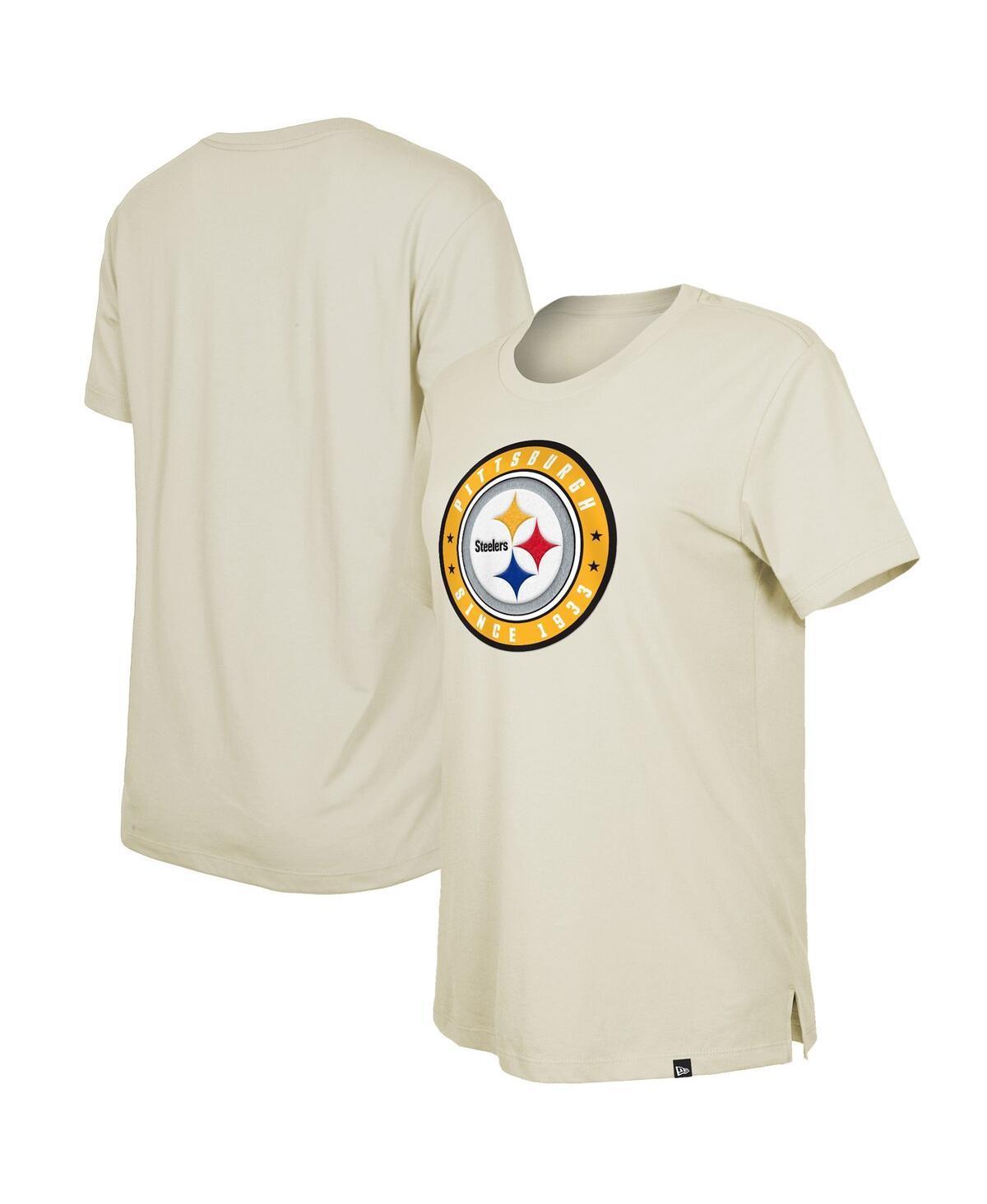 Womens New Era Cream Pittsburgh Steelers 2023 NFL Draft T-Shirt Product Image