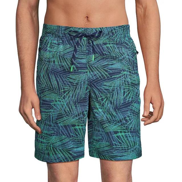 Mens Lands End 9-in. Swim Trunks Deep Blue Product Image