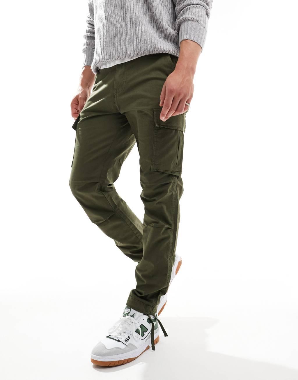 Jack & Jones Intelligence cargo pant in khaki Product Image