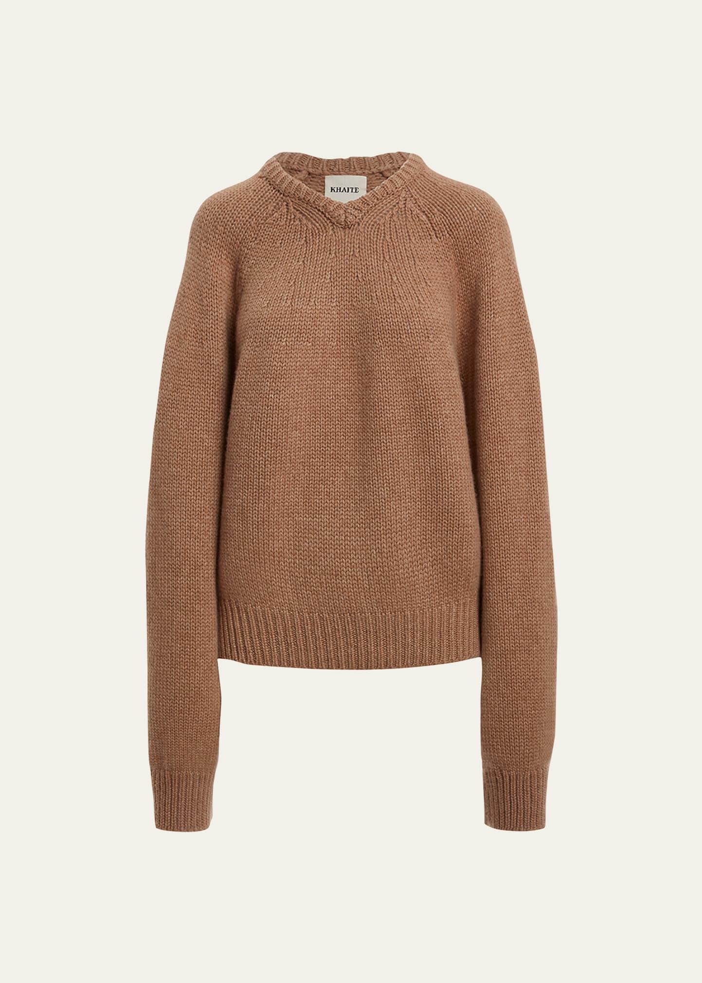 Nalani V-Neck Cashmere Oversized Sweater Product Image