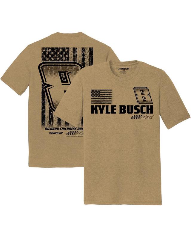 Mens Richard Childress Racing Team Collection Tan Kyle Busch Tri-Blend Flag T-shirt Product Image