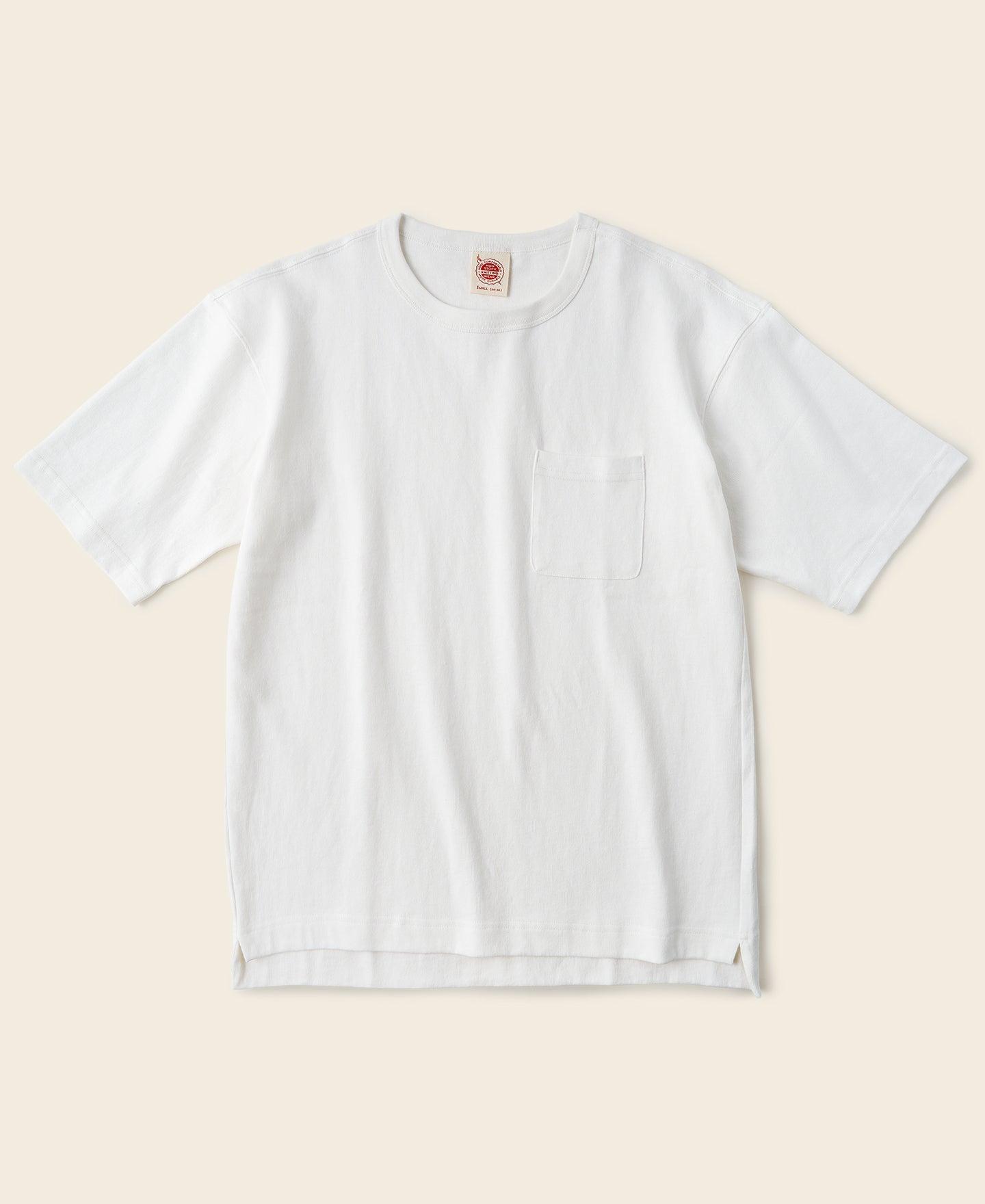 9.8 oz Cotton Classic Pocket T-Shirt - White Product Image