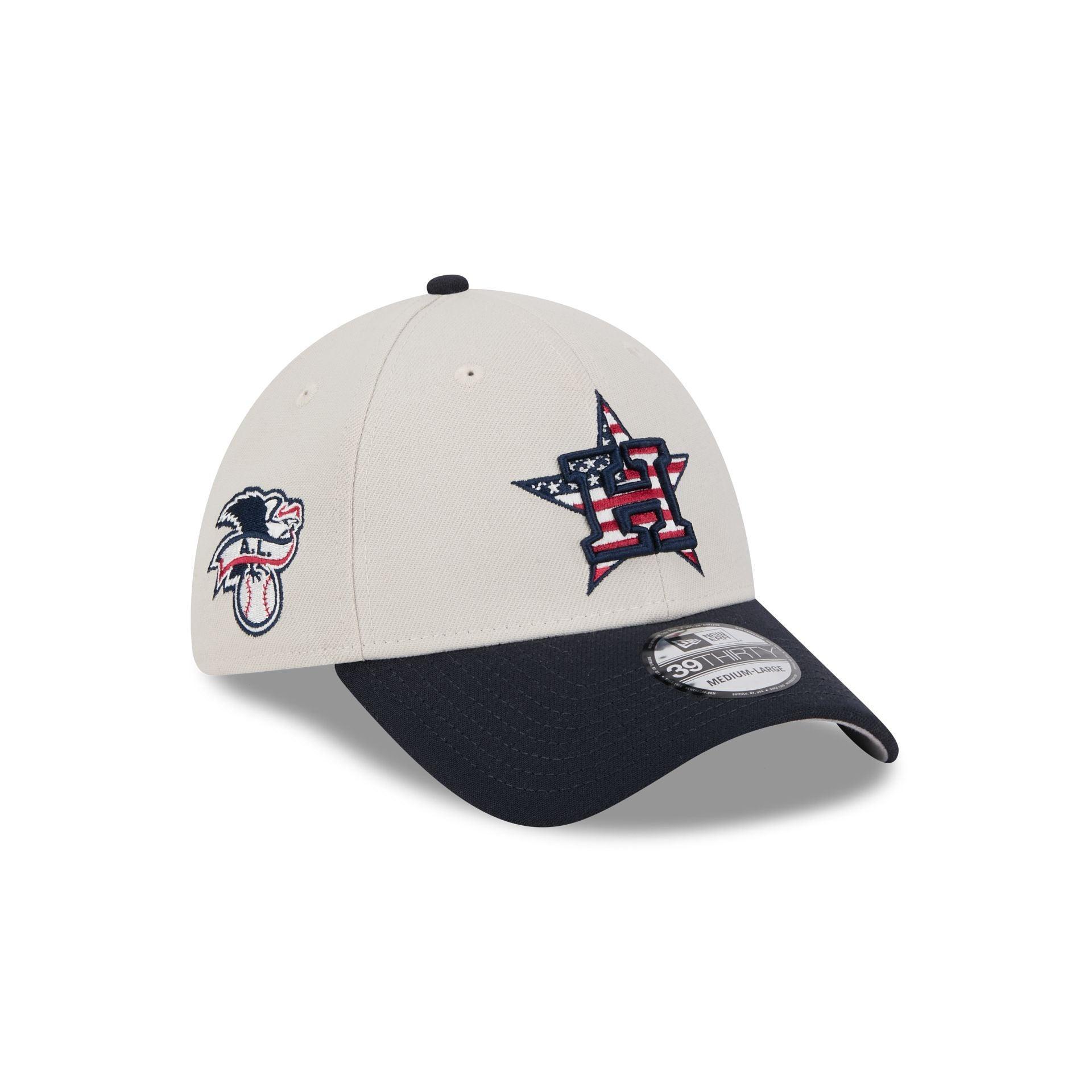 Houston Astros Independence Day 2024 39THIRTY Stretch Fit Hat Male Product Image