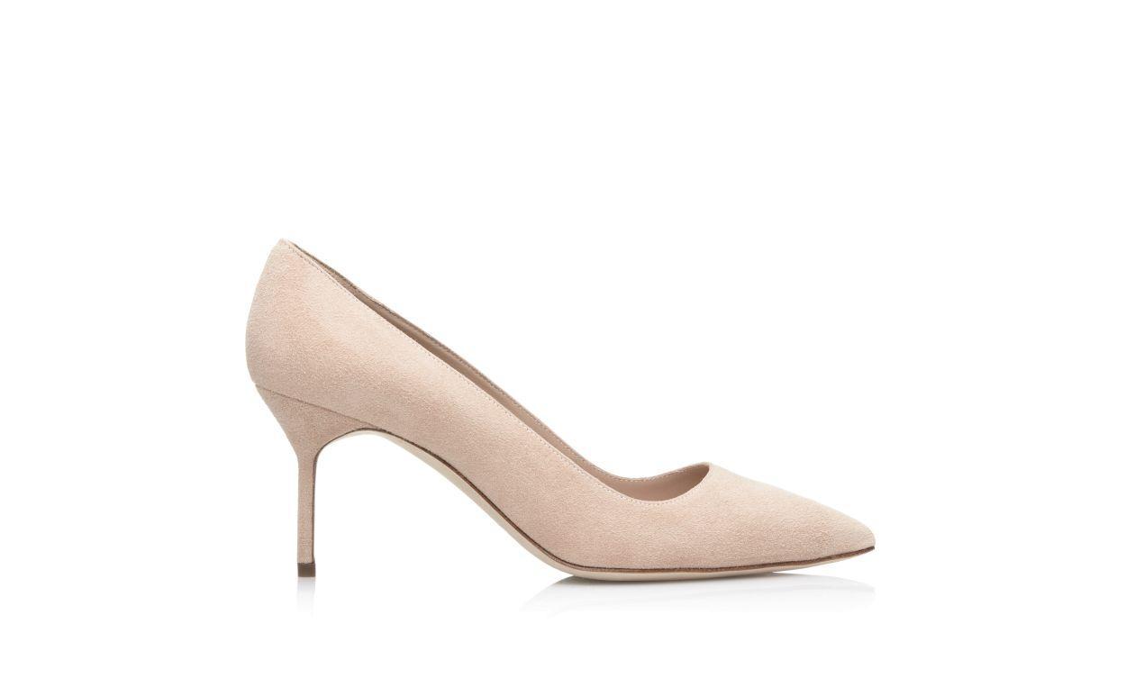 BB 70 Nude Suede Pointed Toe Pumps Product Image