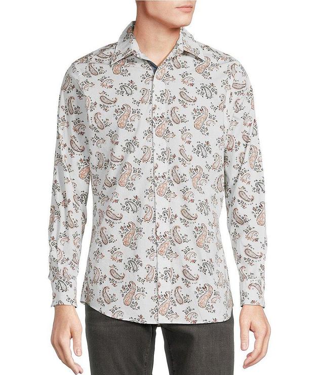 Cremieux Small Light Paisley Print Stretch Long Sleeve Woven Shirt Product Image