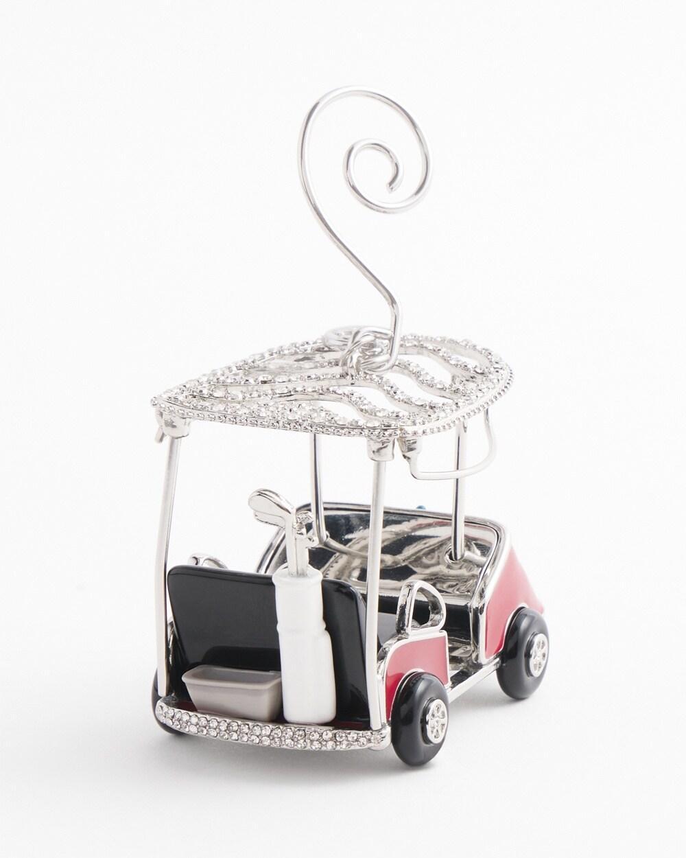 Red Rhinestone Golf Cart Ornament Product Image