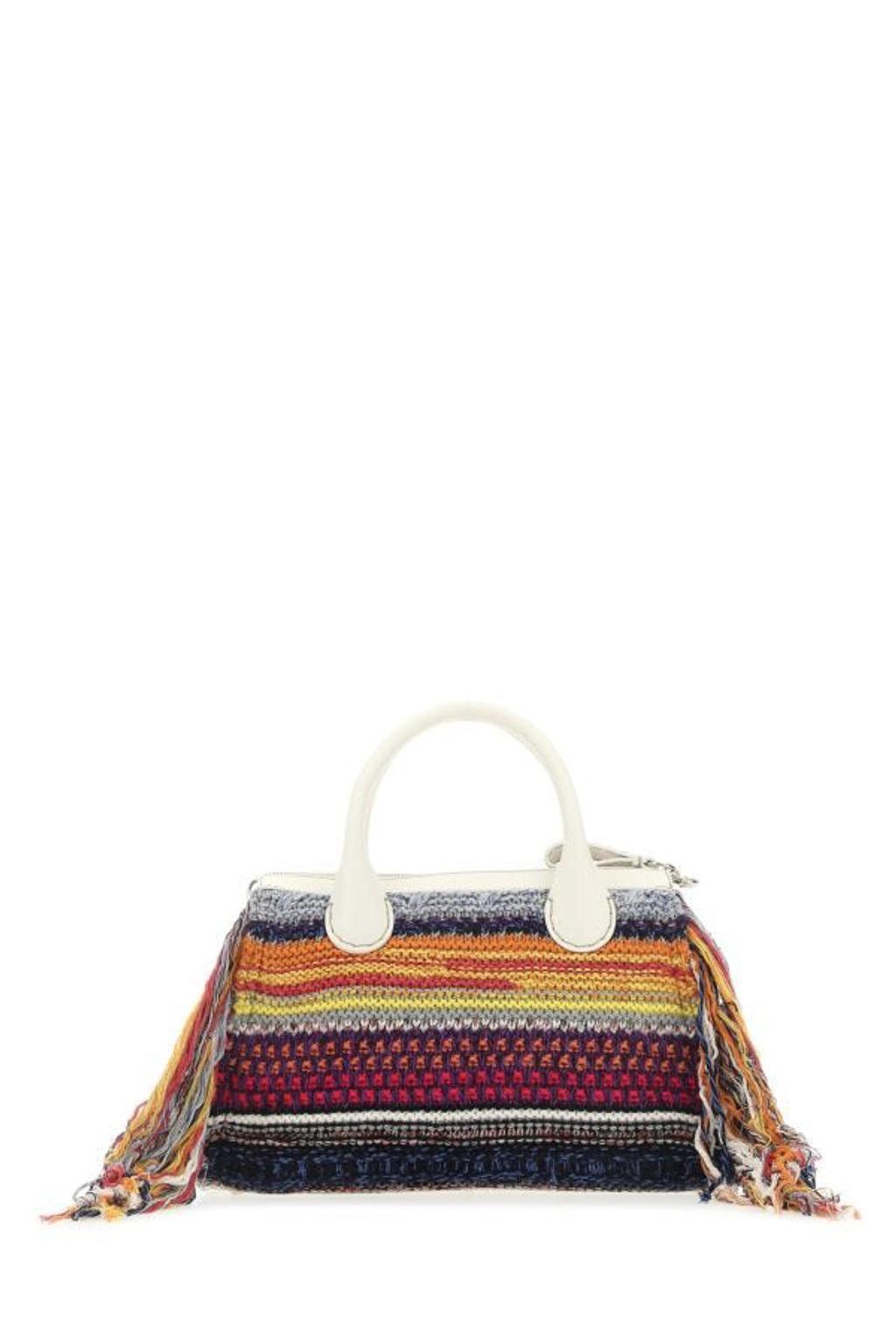 Multicolor Leather And Cashmere Medium Edith Handbag  Multicoloured Chloe Donna Tu Product Image