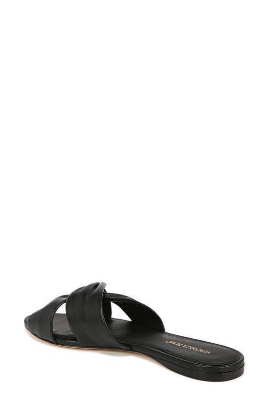 VERONICA BEARD Seraphina Twisted Leather Slide Sandals In Black Product Image