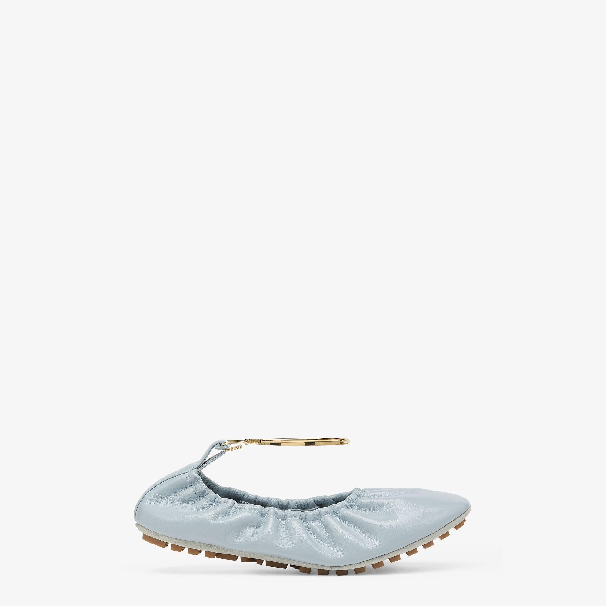 Fendi FiloLight blue leather ballerinas Product Image