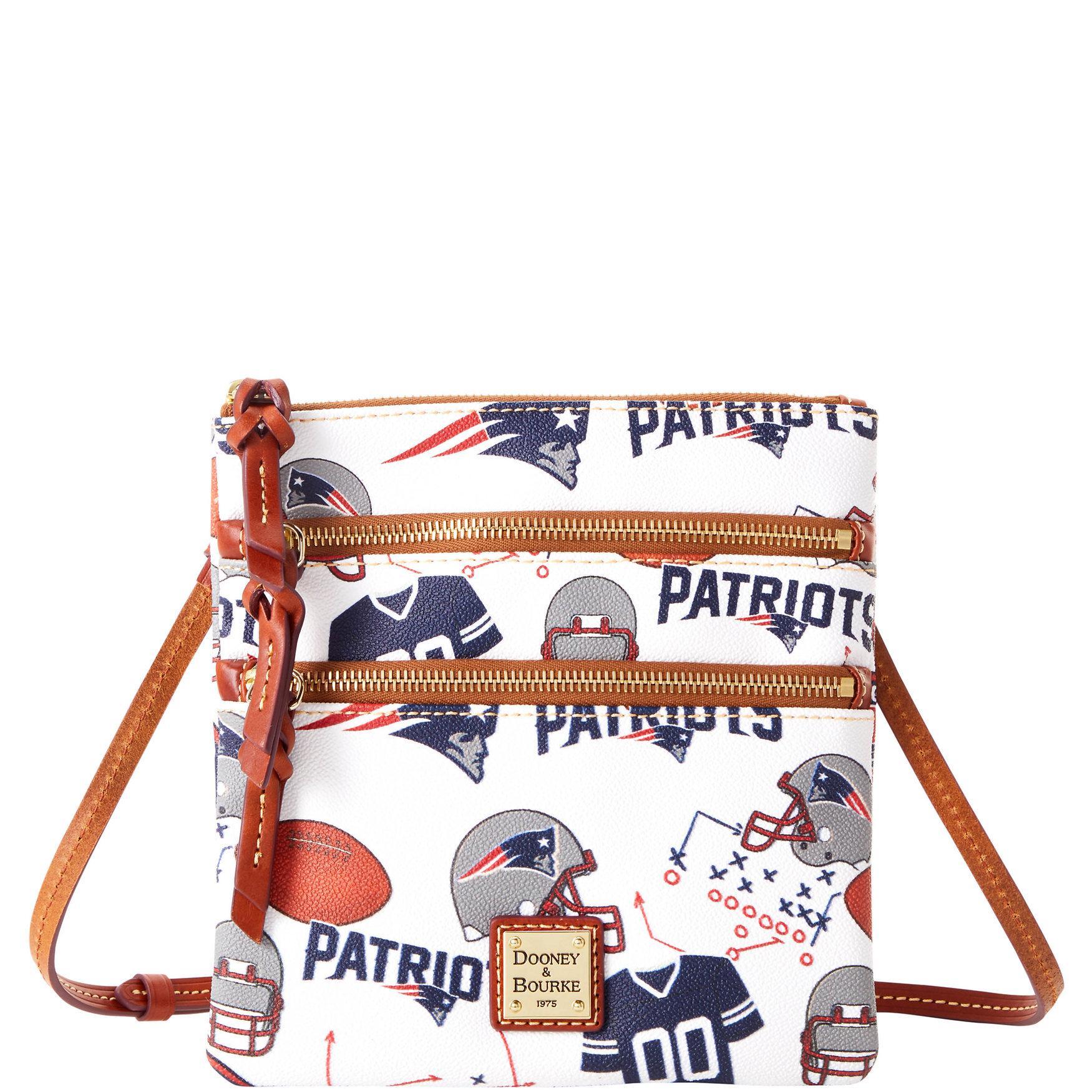 Womens Dooney & Bourke New England Patriots Triple-Zip Crossbody Purse Product Image