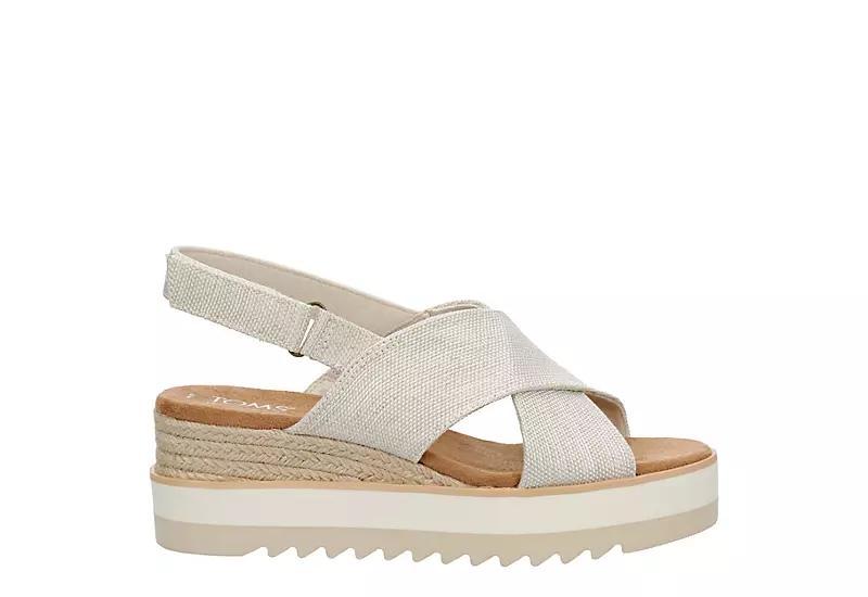 Toms Womens Diana Crossover Platform Wedge Sandals Product Image