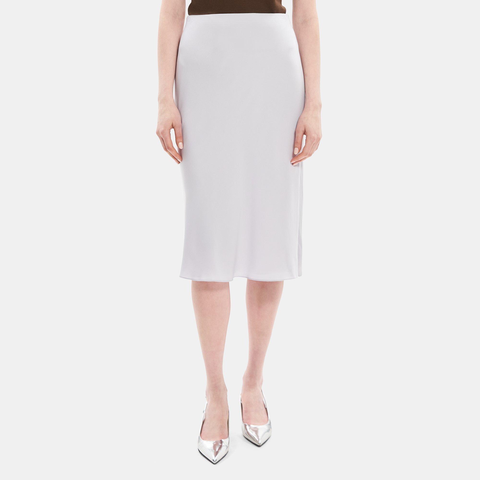 Silk Georgette Slip Skirt | Theory Outlet Product Image