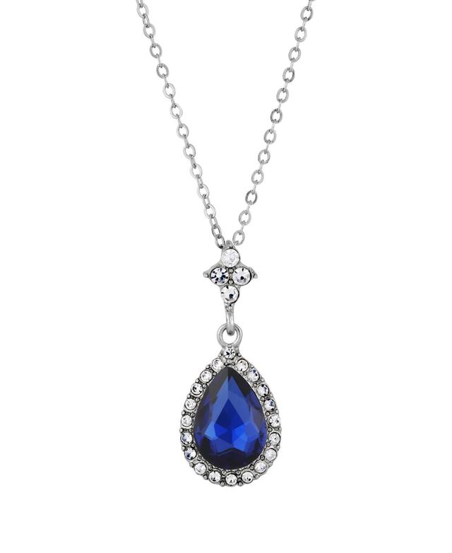 1928 Teardrop Necklace, Women's, Blue - Size: One Size Product Image