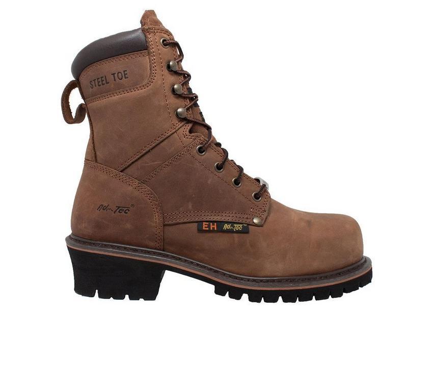 Men's AdTec 9" Steel Toe Super Logger Work Boots Product Image