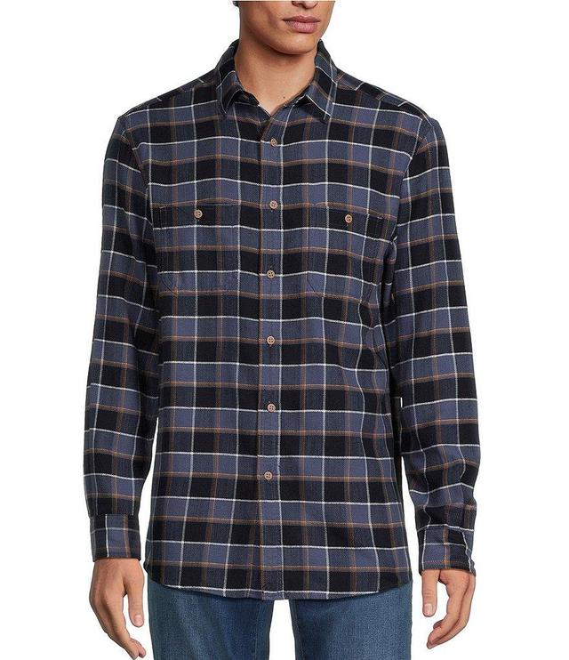 Rowm Long Sleeve Buffalo Plaid Slub Button Front Woven Shirt Product Image