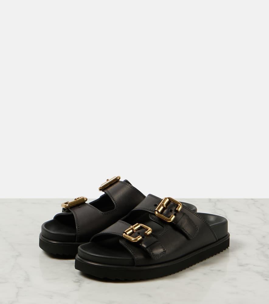 Nil Leather Sandals In Black Product Image