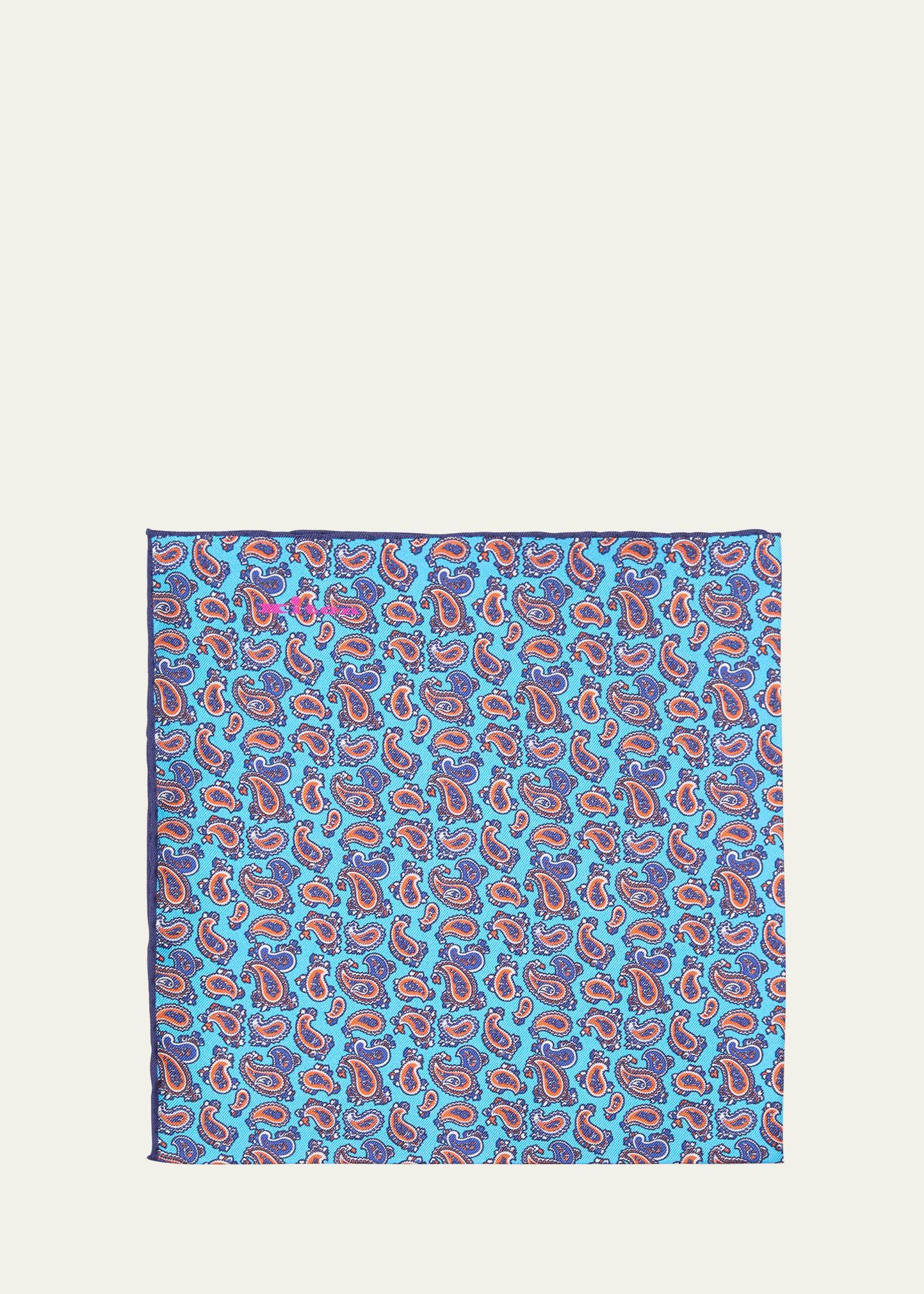 Mens Silk Mini Paisley Pocket Square Product Image