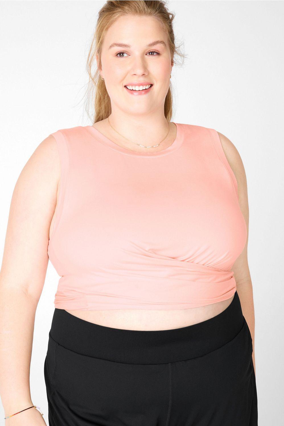 Fabletics Marissa Tie-Up Tank Womens pink plus Size 4X product image