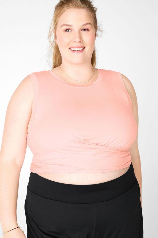 Fabletics Marissa Tie-Up Tank Womens pink plus Size 4X Product Image