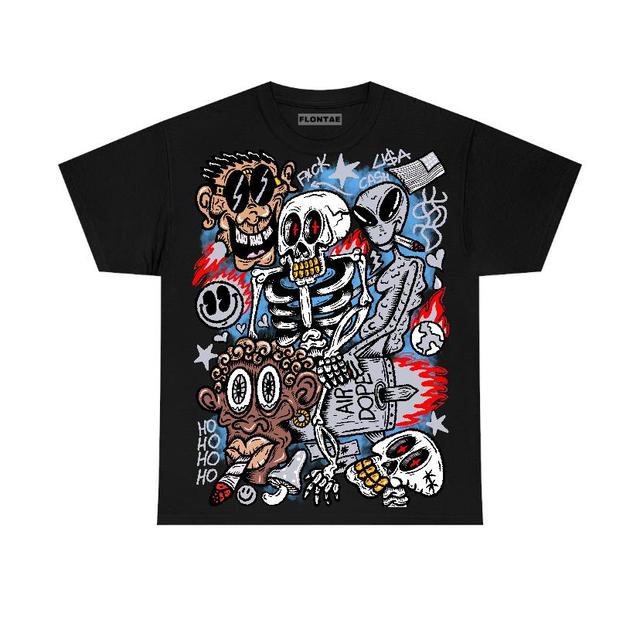 Black Cement 3s Flontae T-Shirt Friends Graphic Product Image