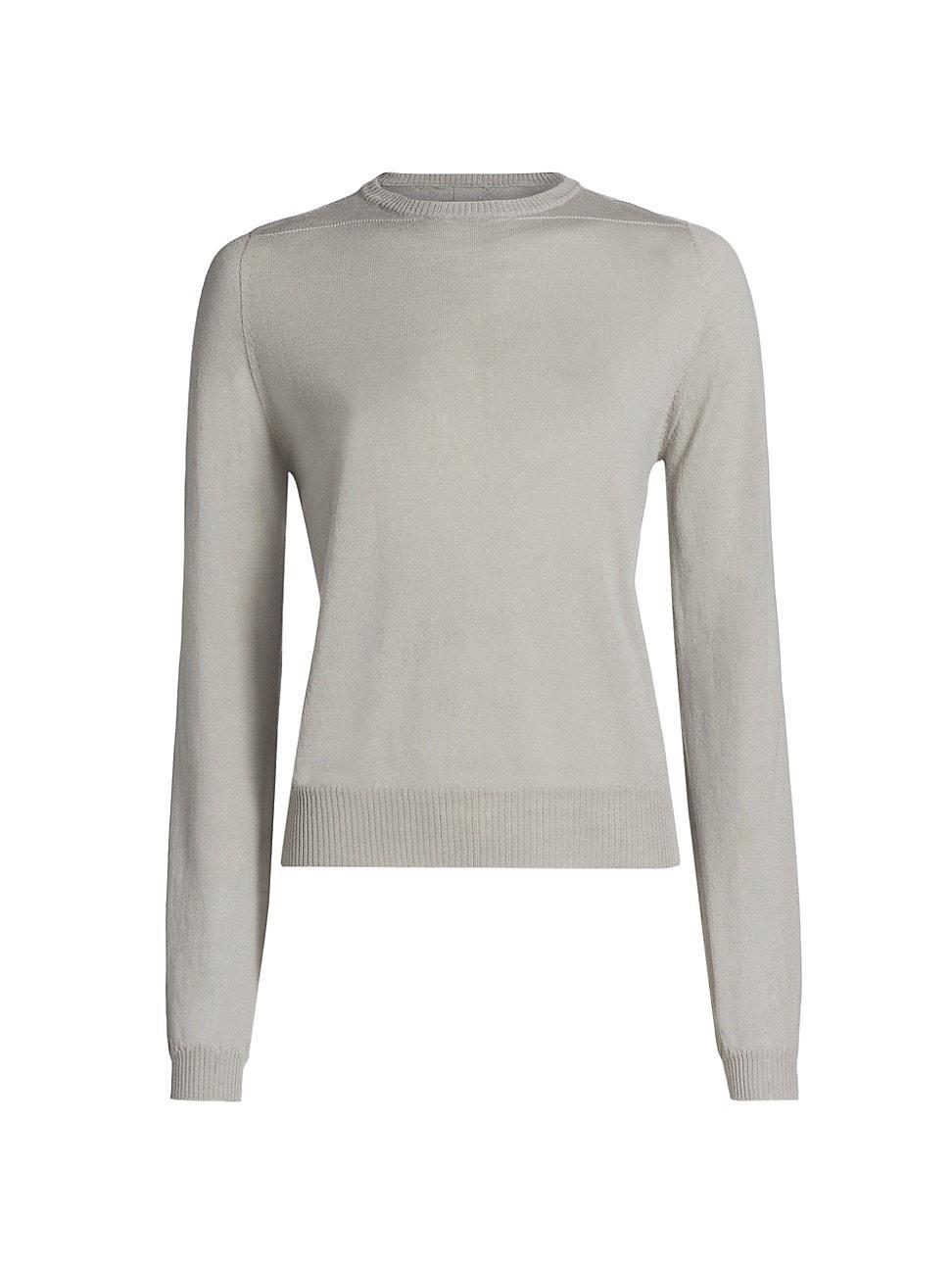 Womens Biker Wool Crewneck Sweater Product Image