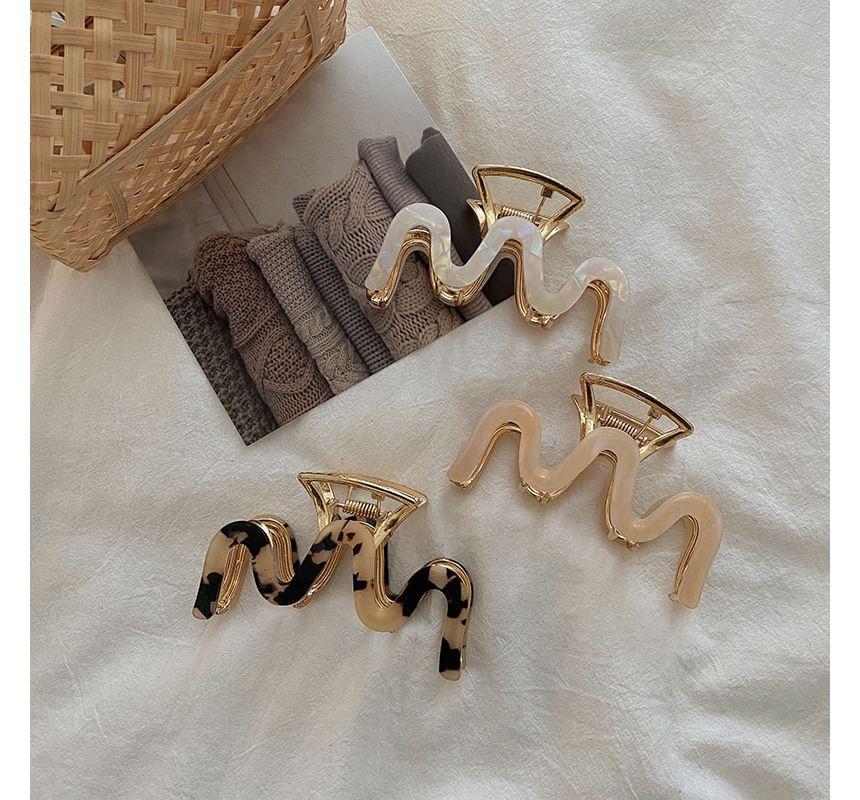 Wavy Acetate Alloy Hair Clamp Product Image