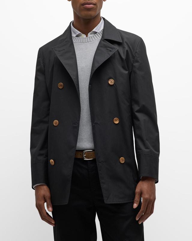 Mens Water-Resistant Double-Breasted Peacoat Product Image