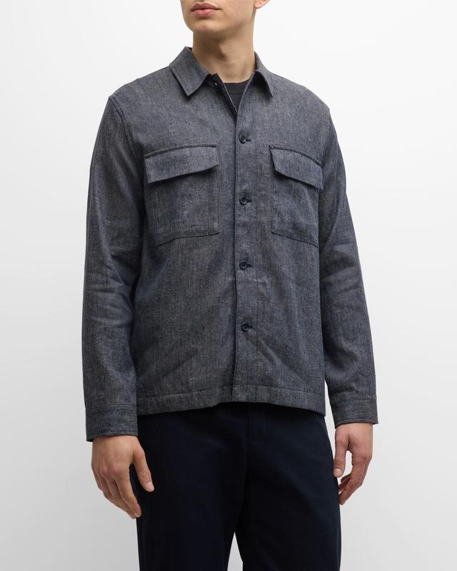 Vince Linen & Cotton Twill Shirt Jacket Product Image