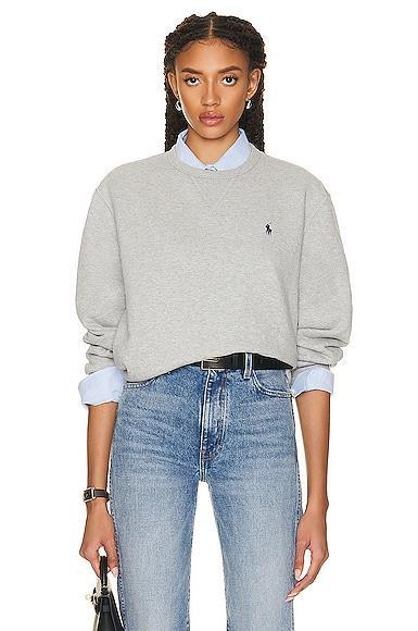 Polo Ralph Lauren Fleece Crewneck in Black Product Image