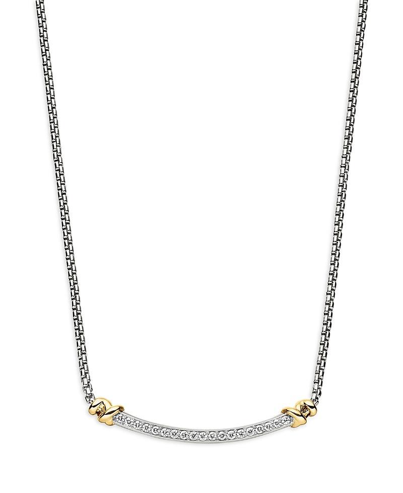 Womens Petite Helena Wrap Station Necklace with 18K Yellow Gold and Pav Diamonds Product Image