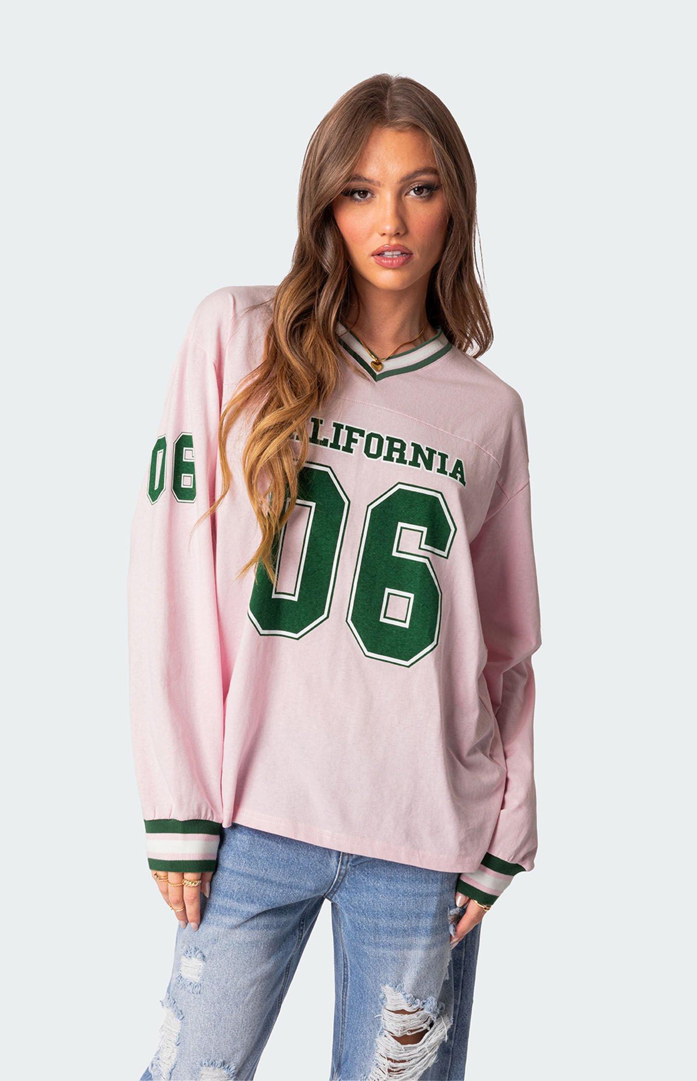 Edikted Women's Cali Oversized Baseball T-Shirt Product Image