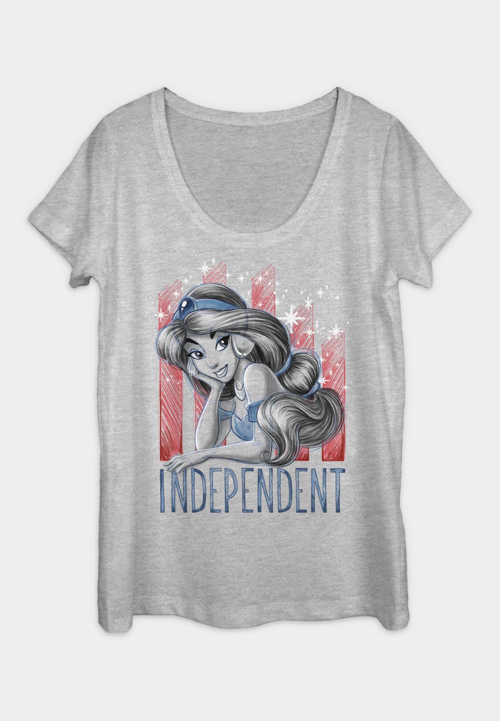 Fifth Sun Princess Jasmine Independent Stripes Graphic Tee Product Image