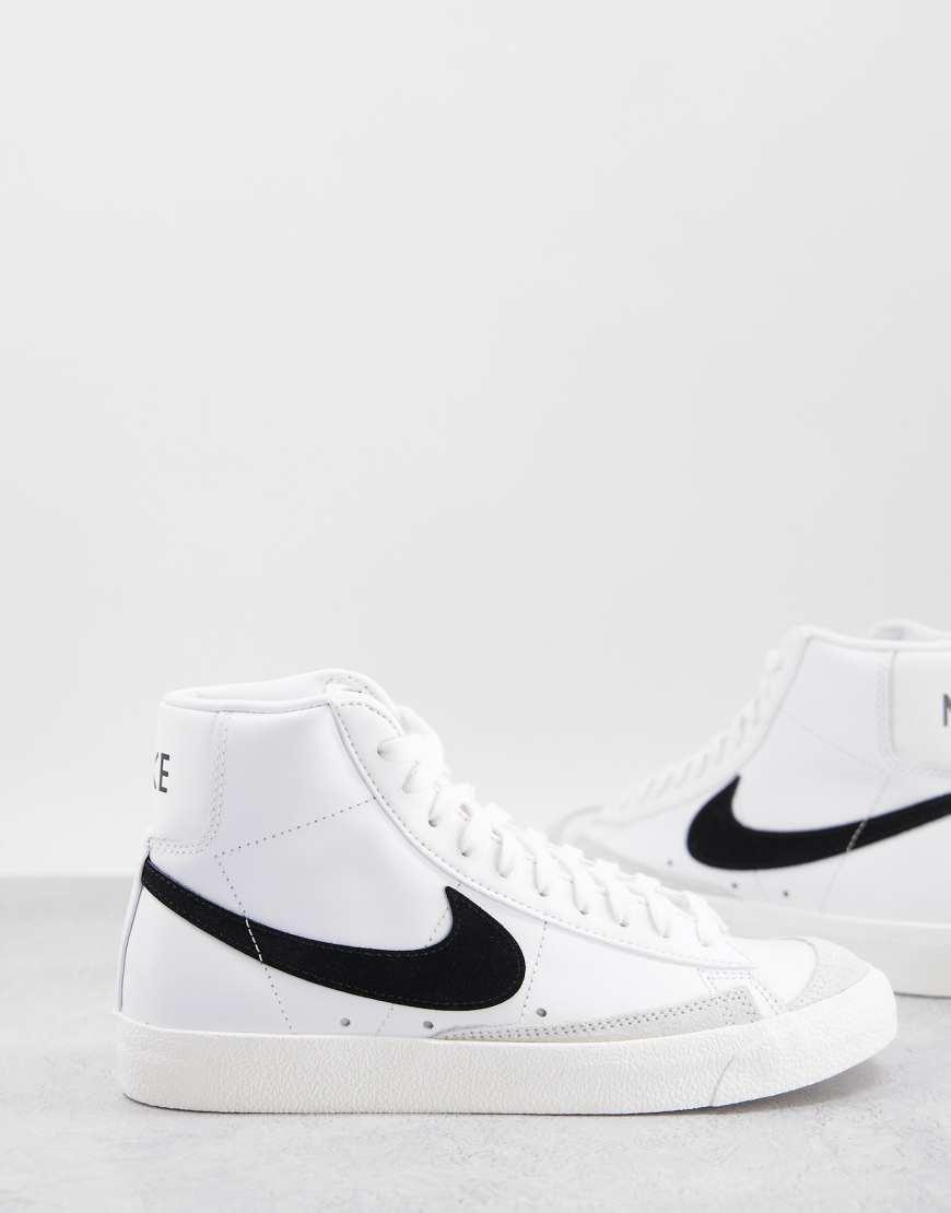 Nike Womens Blazer Mid 77 - Basketball Shoes White/Black/Sail Product Image