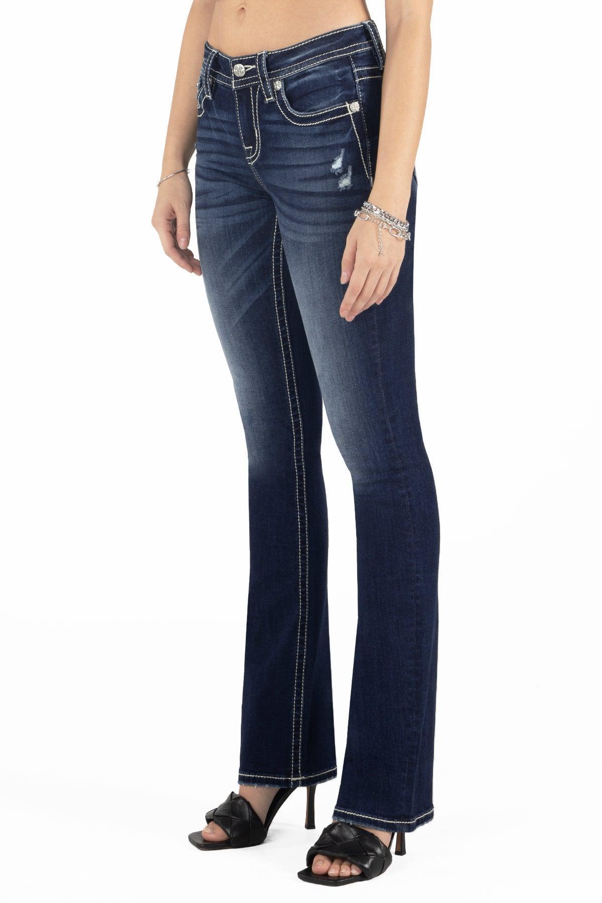 Western Longhorn Bootcut Jeans Product Image