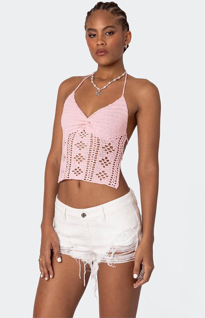 Edikted Womens Jada Open Back Crochet To Product Image