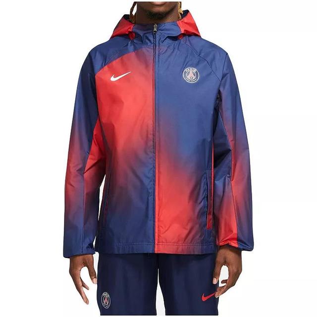 Mens Nike Navy Paris Saint-Germain AWF Raglan Full-Zip Hoodie Jacket Psg Blue Product Image