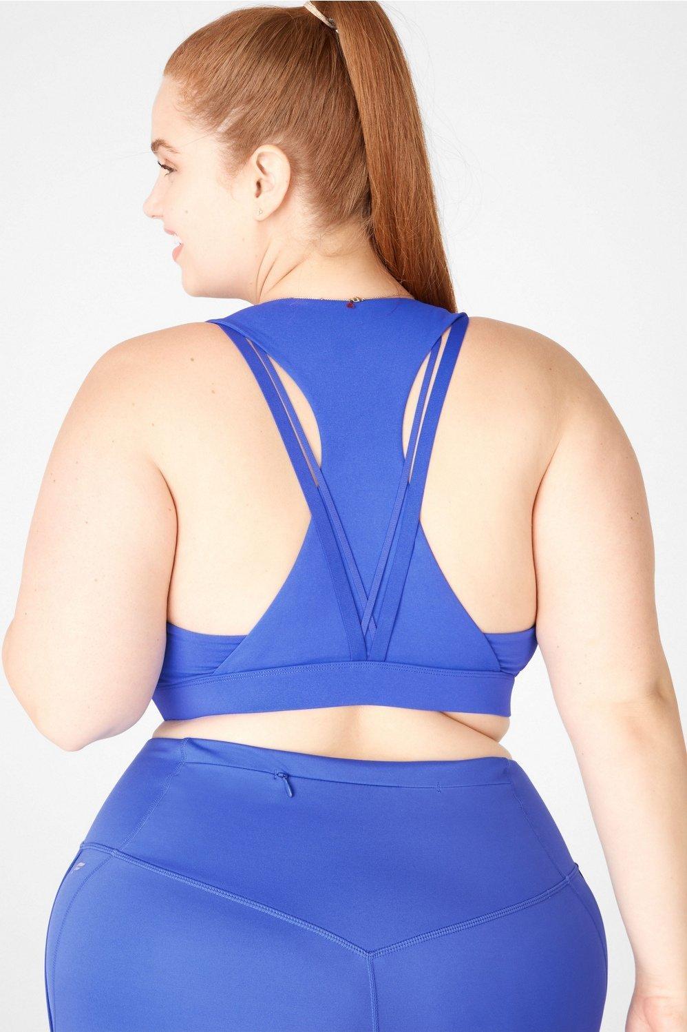 Fabletics Kessler Medium Impact Sports Bra Womens blue plus Size 4X Product Image