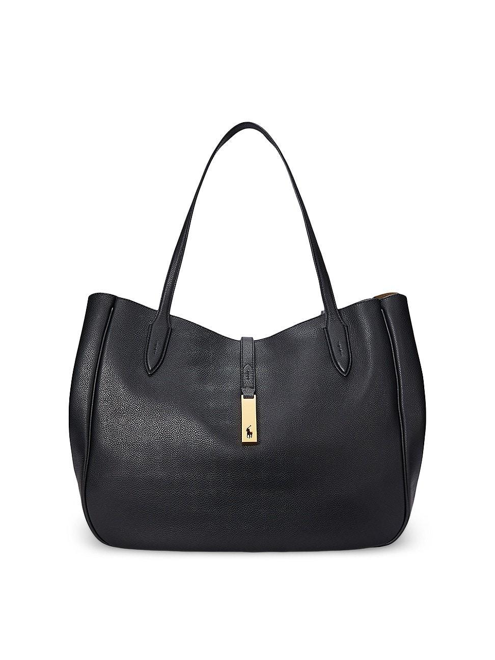 Womens Medium Polo ID Leather Tote Bag Product Image