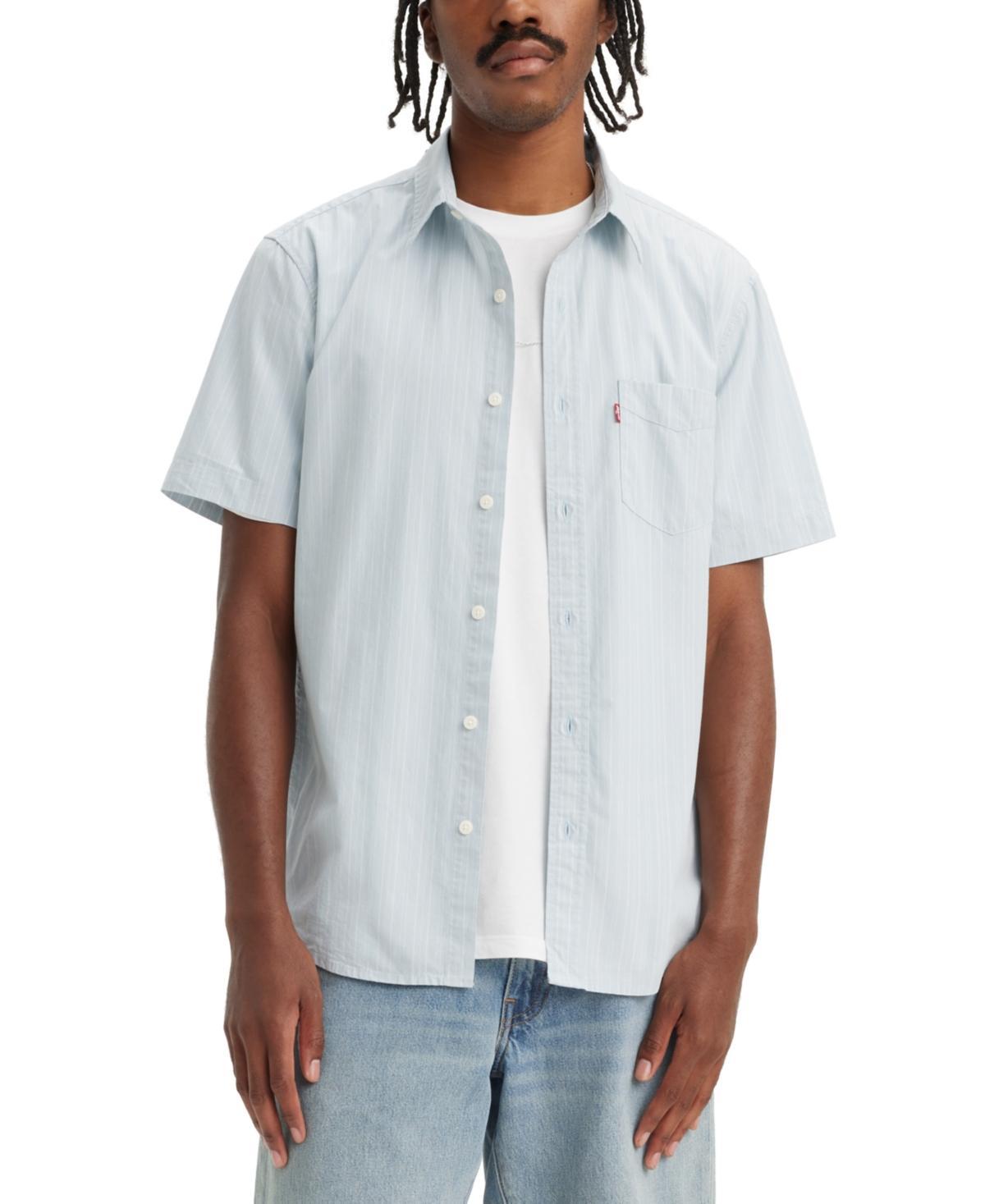 Levis Classic-Fit Short Sleeve Chambray Woven Shirt Product Image