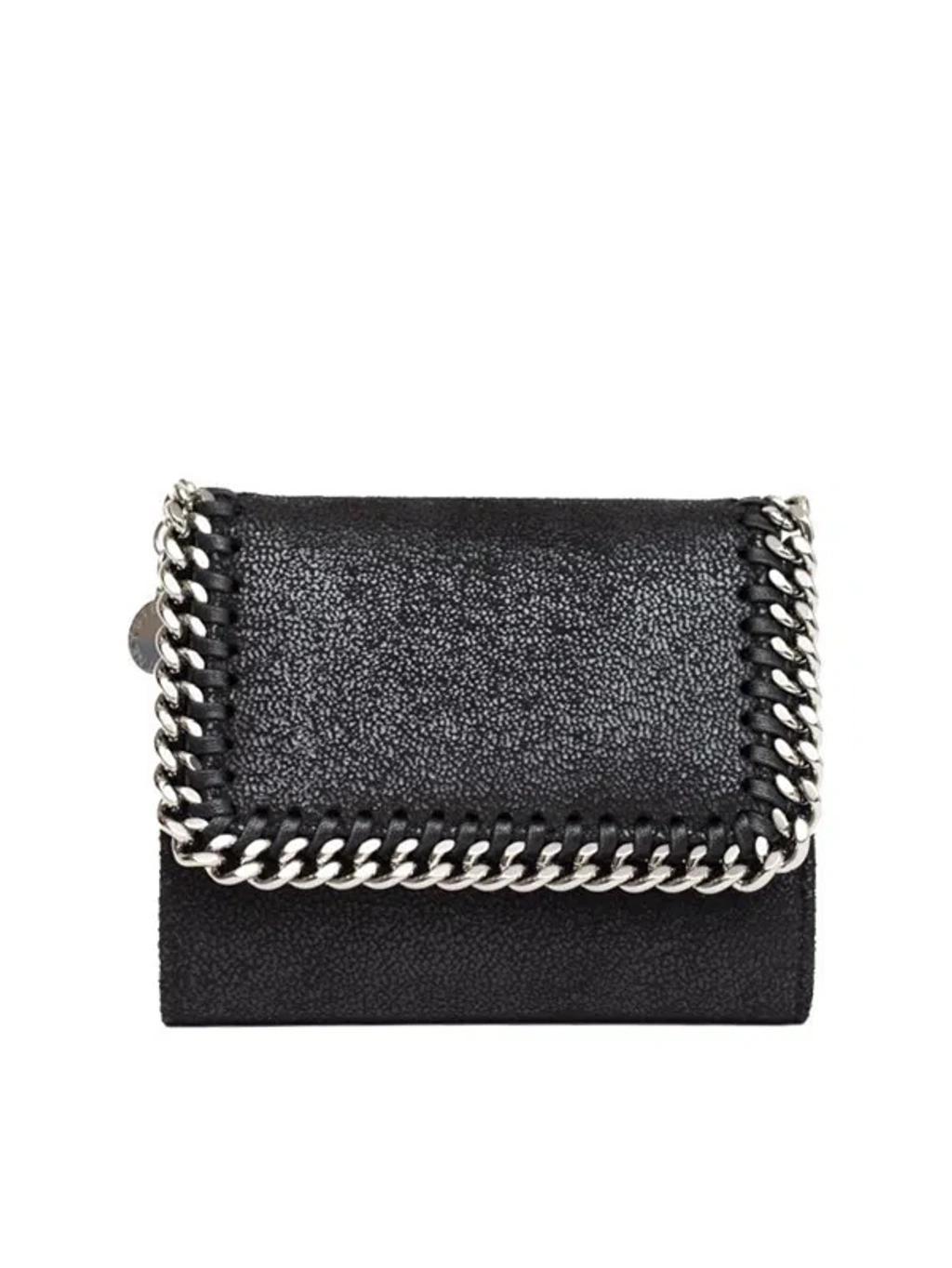 Small Falabella Flap Wallet In Black Product Image